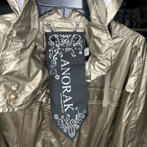 ANORAK Metallic Gold Utility Jacket, Size: Small - Picture 5 of 6